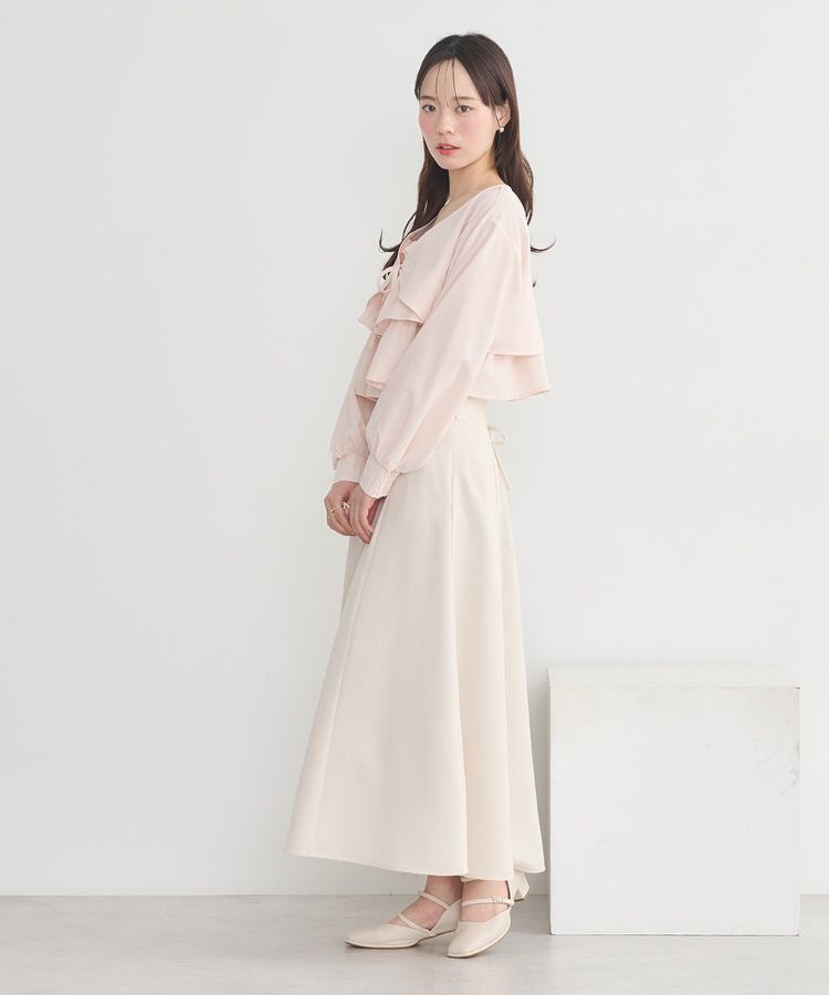 earth music&ecology「バックレースアップスカート」|フレア|