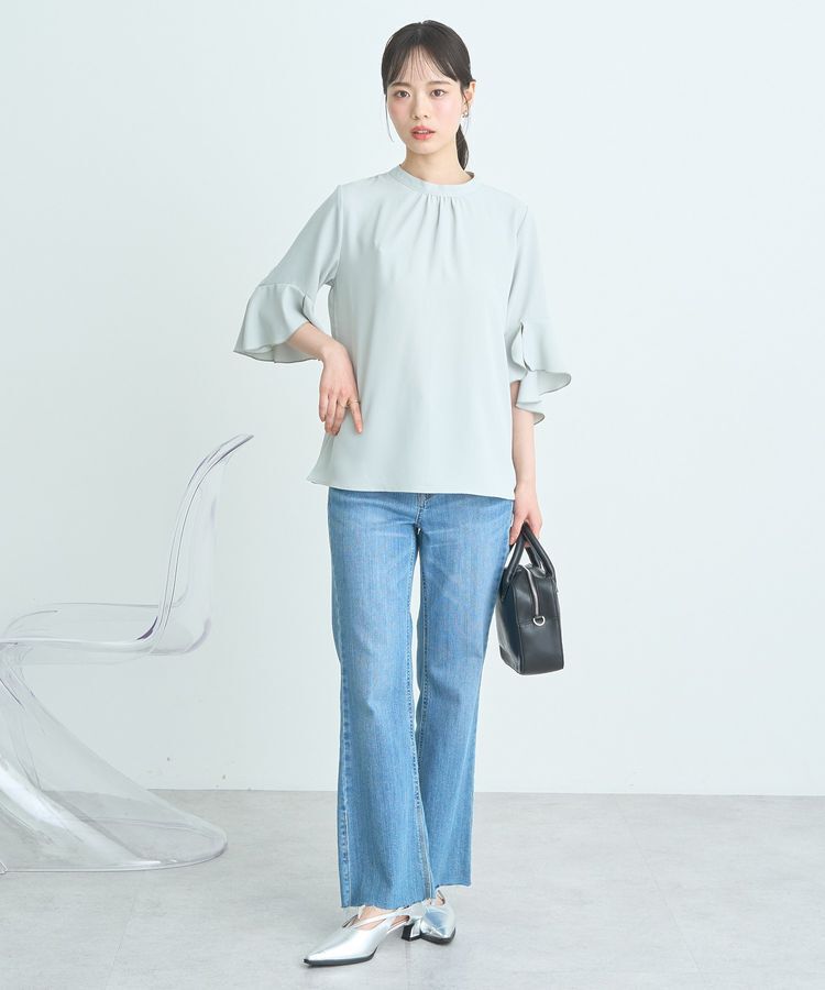 earth music&ecology「フリル7分袖ブラウス」|シャツ・ブラウス|