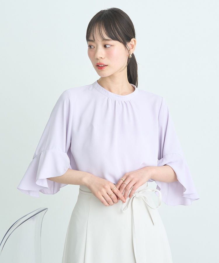 earth music&ecology「フリル7分袖ブラウス」|シャツ・ブラウス|