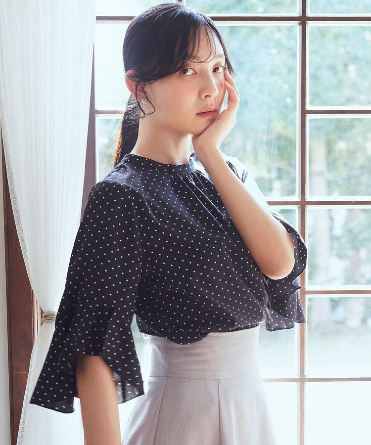 earth music&ecology「フリル7分袖ブラウス」|シャツ・ブラウス|