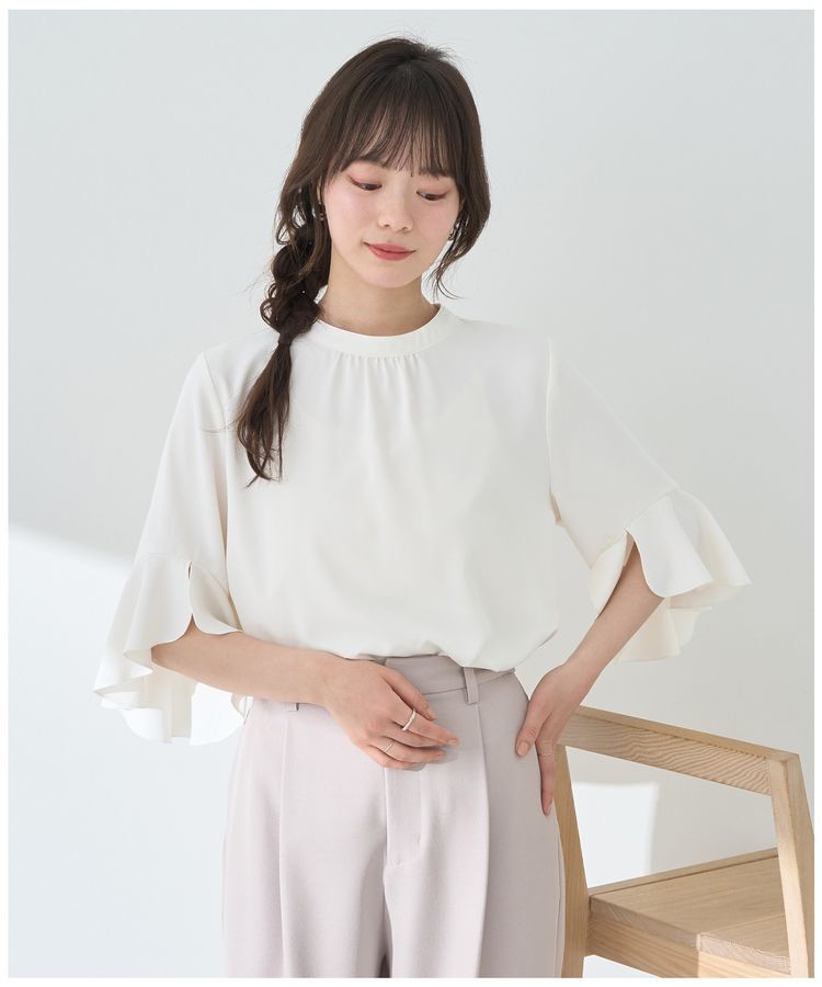 earth music&ecology「フリル7分袖ブラウス」|シャツ・ブラウス|