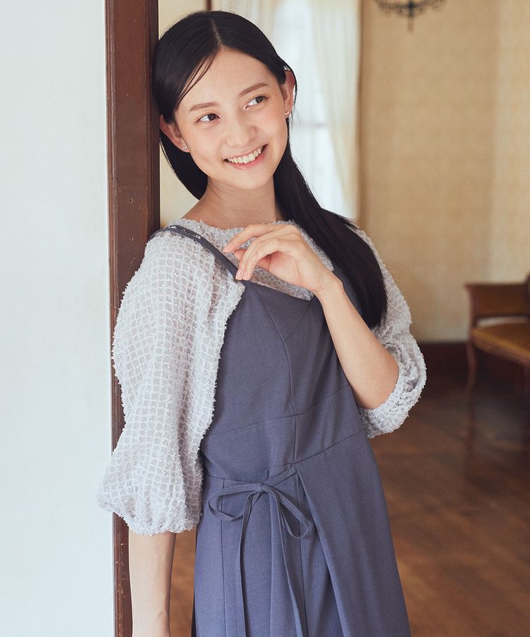 earth music&ecology「サイドリボンラップ風キャミワンピース」|ワンピース|