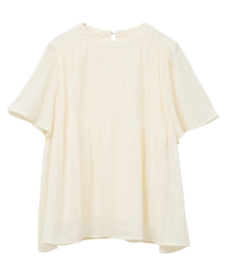 earth music&ecology「マジョリカプリーツ半袖ブラウス」|シャツ・ブラウス|