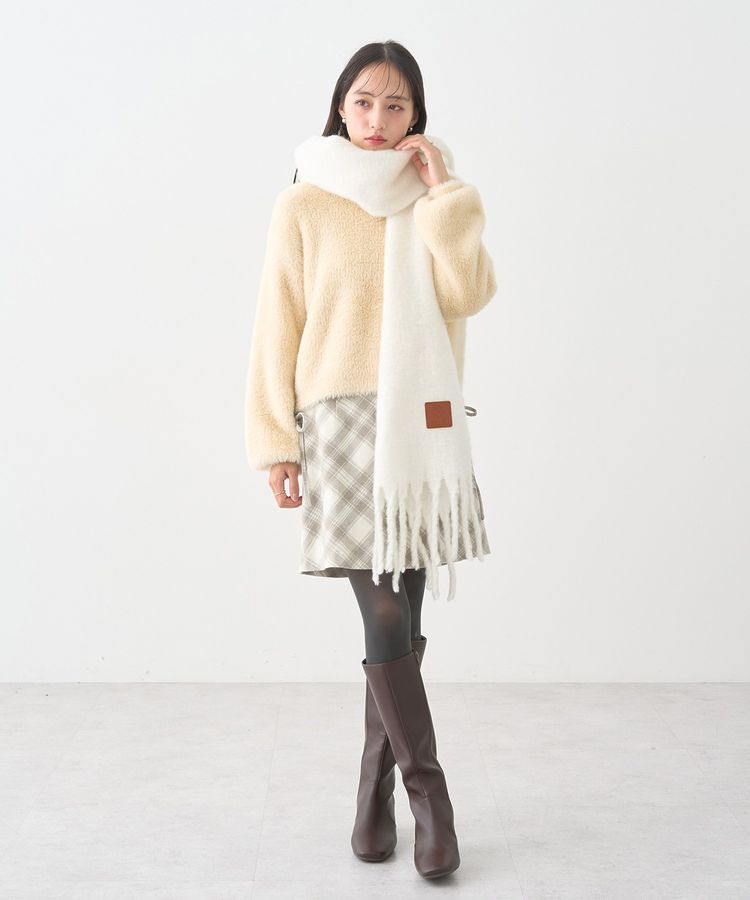 earth music&ecology「Wフェイスシャギープルオーバー」|ニット・セーター|