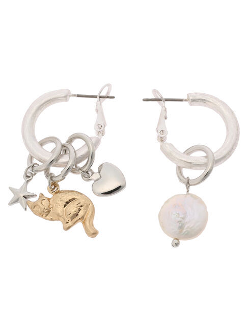  「アシンメトリーピアスD( チャーム&times;ウォーターパール)」|その他|