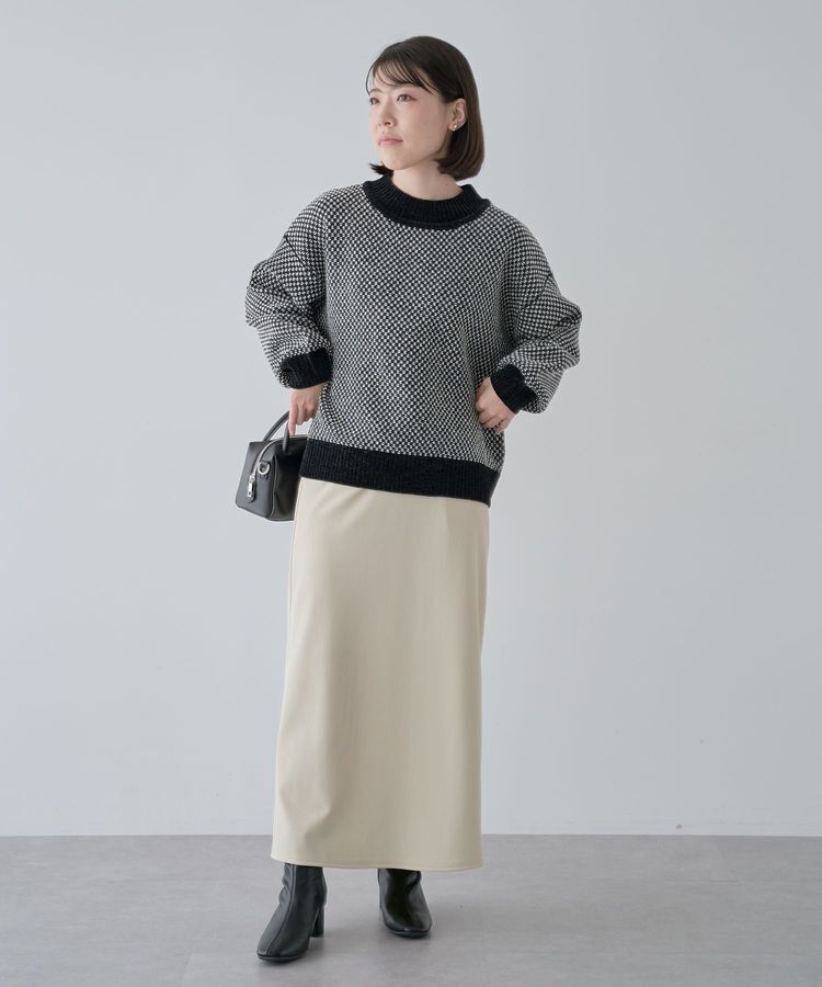 Green Parks「ベロアモールモックネックニットプルオーバー」|ニット・セーター|