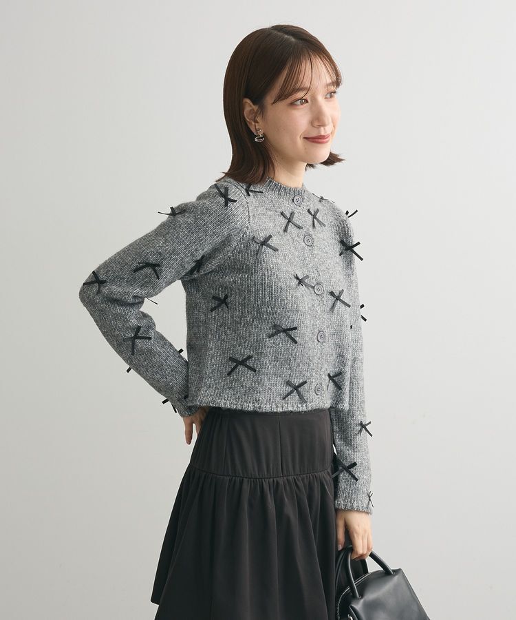 Green Parks「・ANDSEARCH メニーリボンニットカーディガン」|カーディガン|