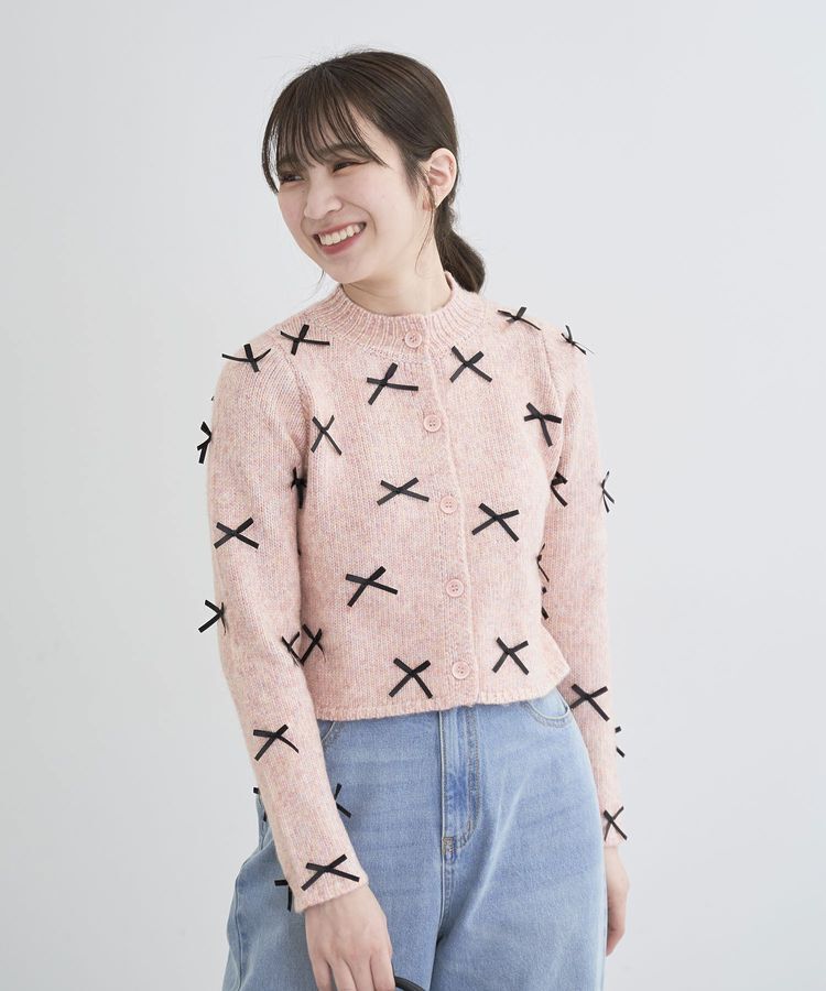 Green Parks「・ANDSEARCH メニーリボンニットカーディガン」|カーディガン|