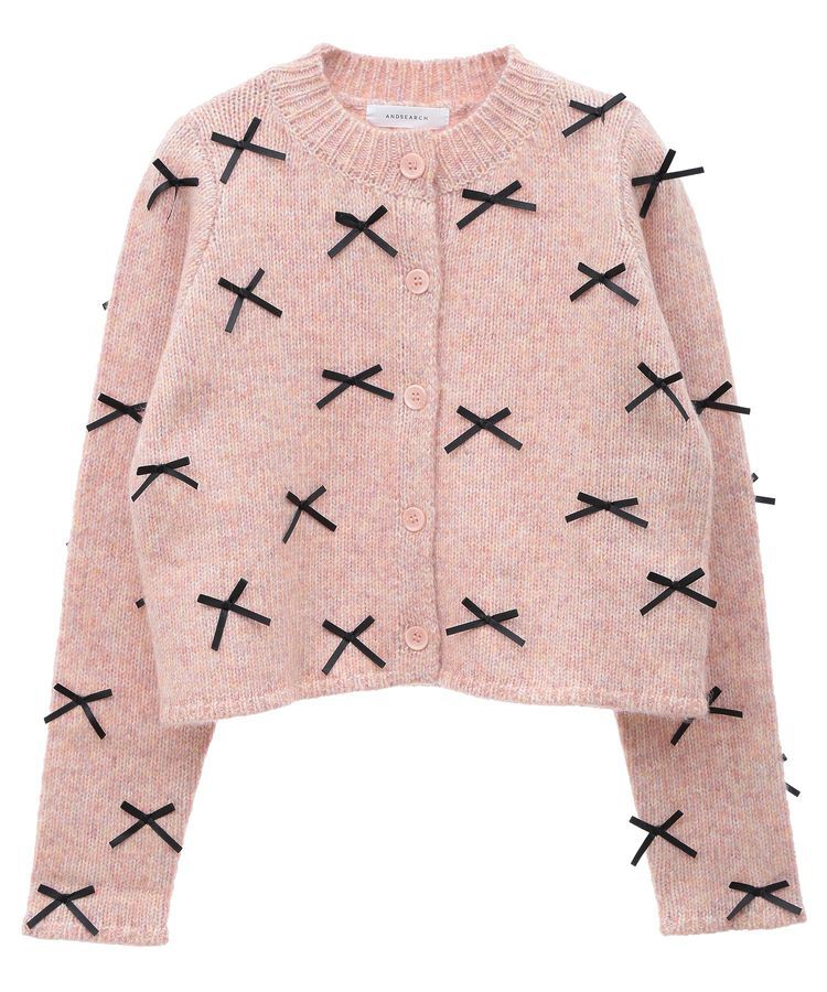 Green Parks「・ANDSEARCH メニーリボンニットカーディガン」|カーディガン|