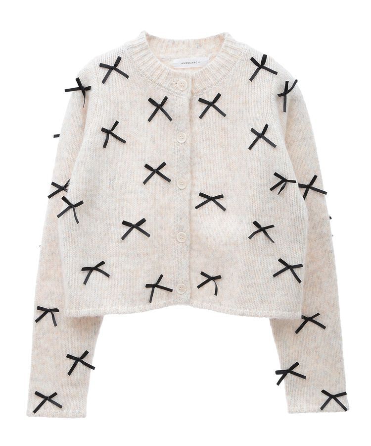 Green Parks「・ANDSEARCH メニーリボンニットカーディガン」|カーディガン|