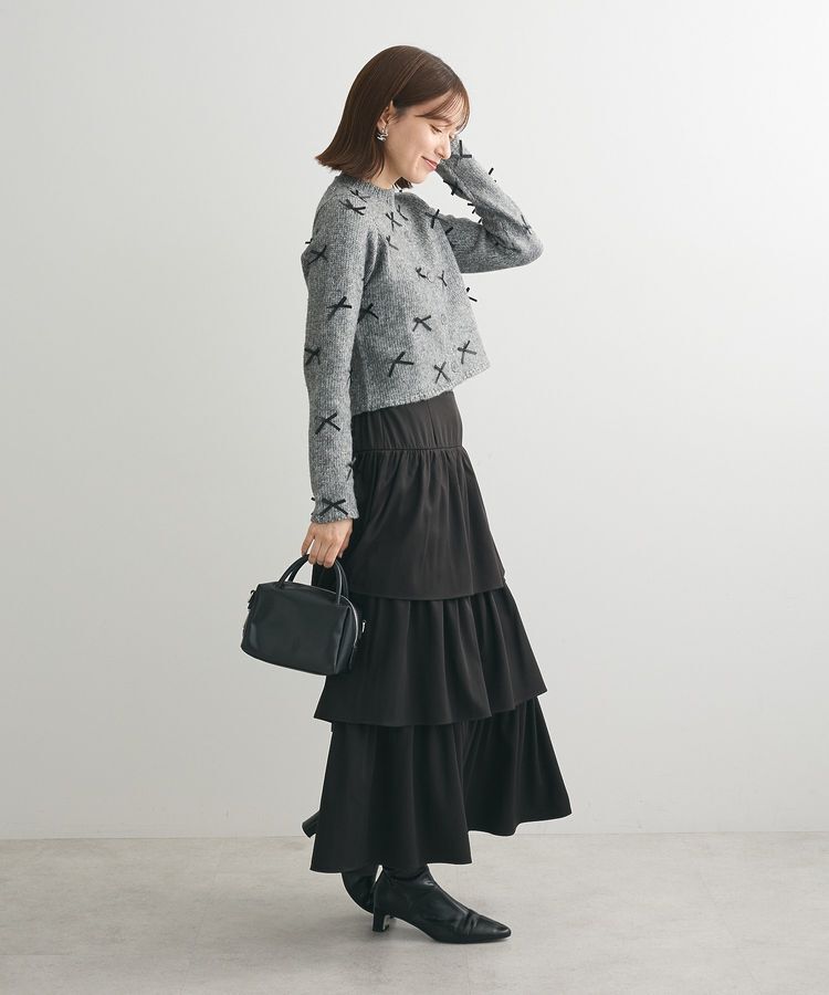 Green Parks「・ANDSEARCH メニーリボンニットカーディガン」|カーディガン|