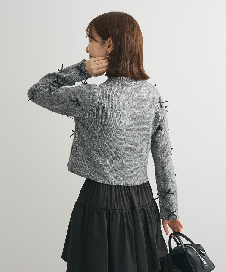 Green Parks「・ANDSEARCH メニーリボンニットカーディガン」|カーディガン|