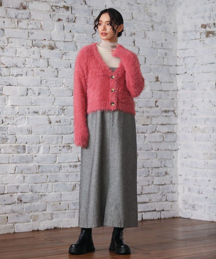 Green Parks「・Petit Fleur シャギーニットカーディガン」|カーディガン|