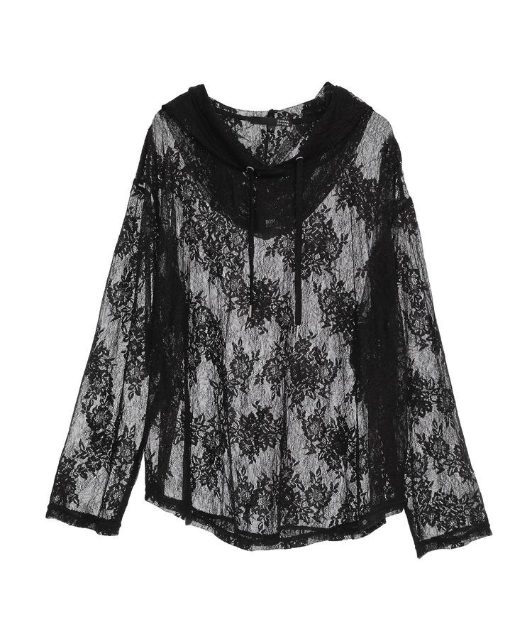 Green Parks「・SUGAR SPOON シアーレースフーディー」|スウェット・ジャージ|