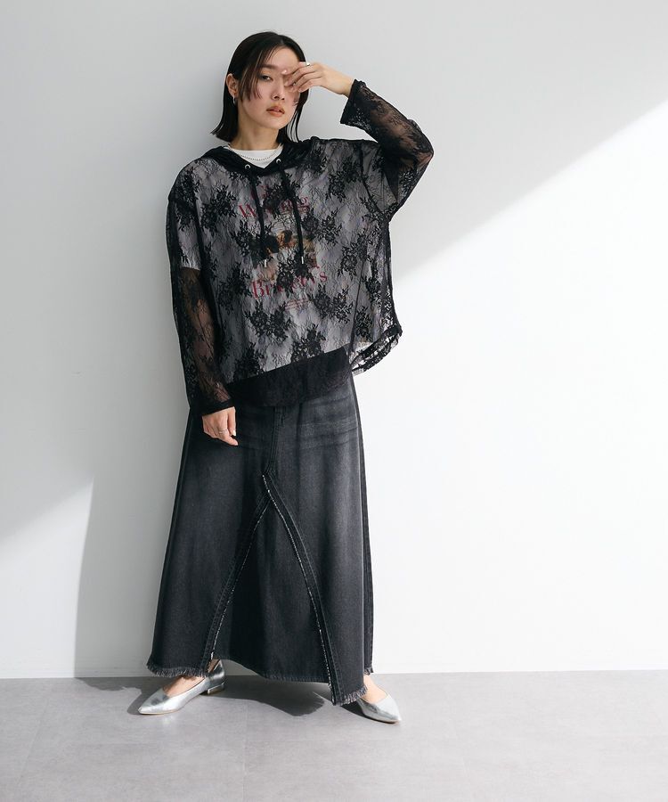 Green Parks「・SUGAR SPOON シアーレースフーディー」|スウェット・ジャージ|