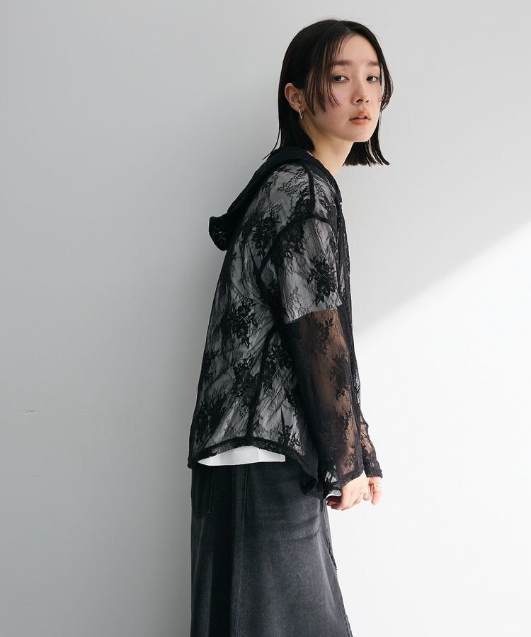 Green Parks「・SUGAR SPOON シアーレースフーディー」|スウェット・ジャージ|