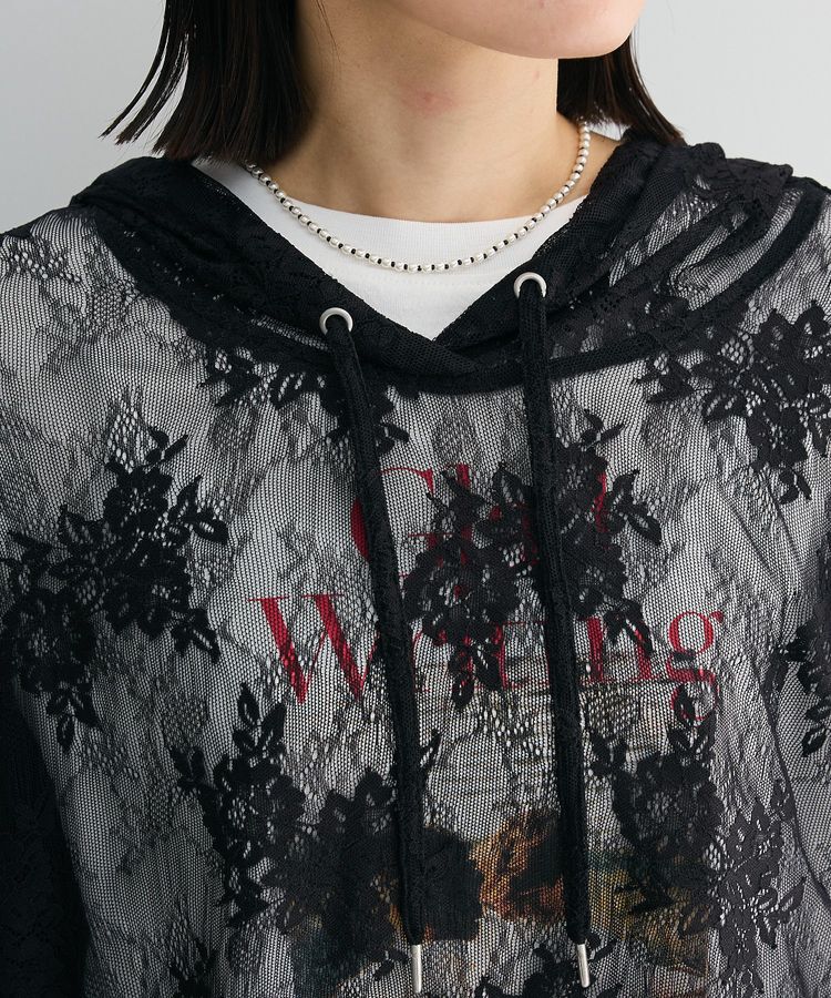 Green Parks「・SUGAR SPOON シアーレースフーディー」|スウェット・ジャージ|