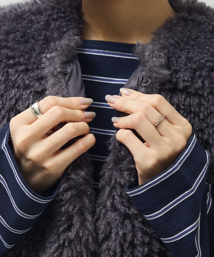 Green Parks「・ELENCARE DUE シープファーロングベスト」|ベスト・ジレ|