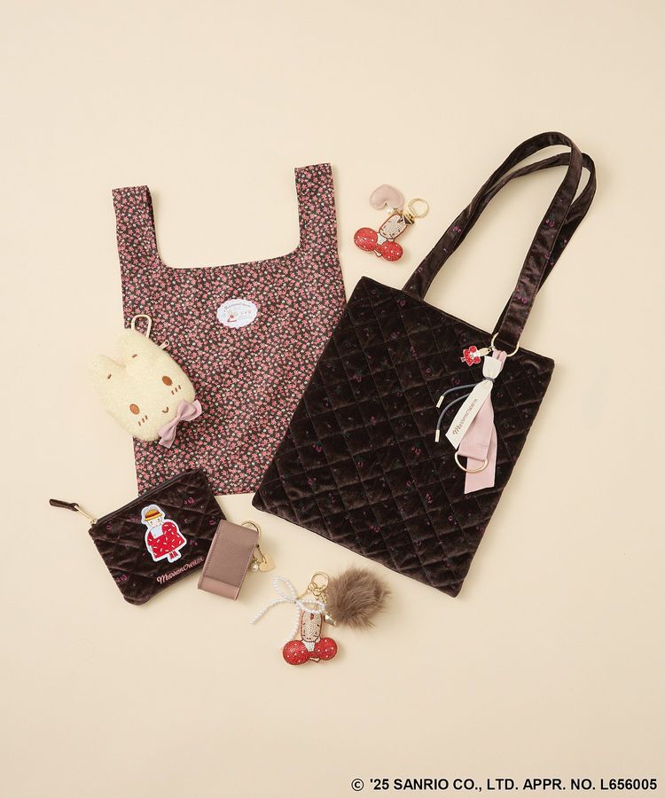 Green Parks「チャーム付きベロアバック」|トートバッグ|