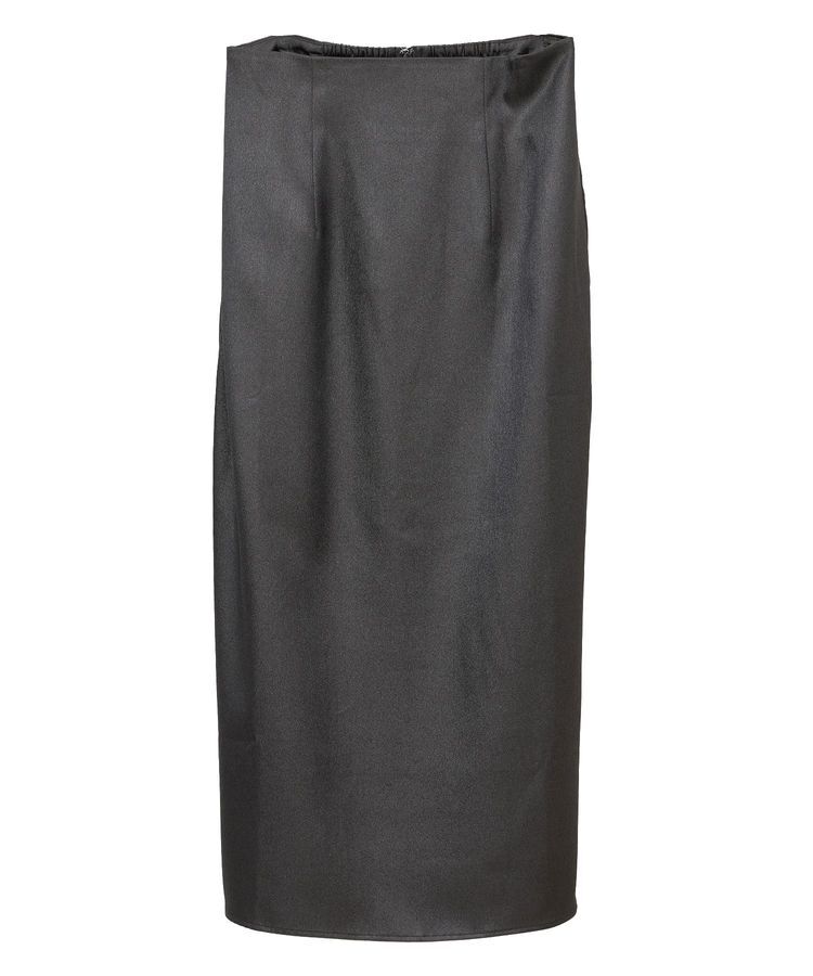 YECCA VECCA「シャイニーロングスカート」|タイト|