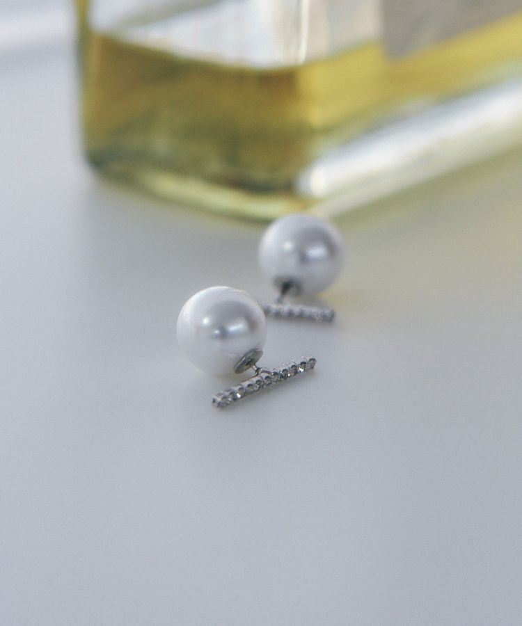 YECCA VECCA「2wayパールバーピアス」|ピアス|