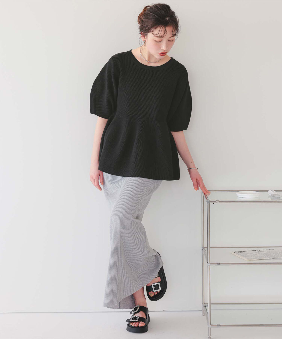 titivate「フレアデザインニットトップス」|ニット・セーター|