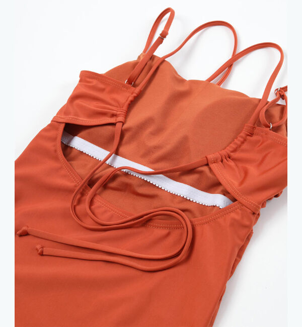 SEA DRESS「フロントVデザインギャザーワンピース/水着」|ビキニ|