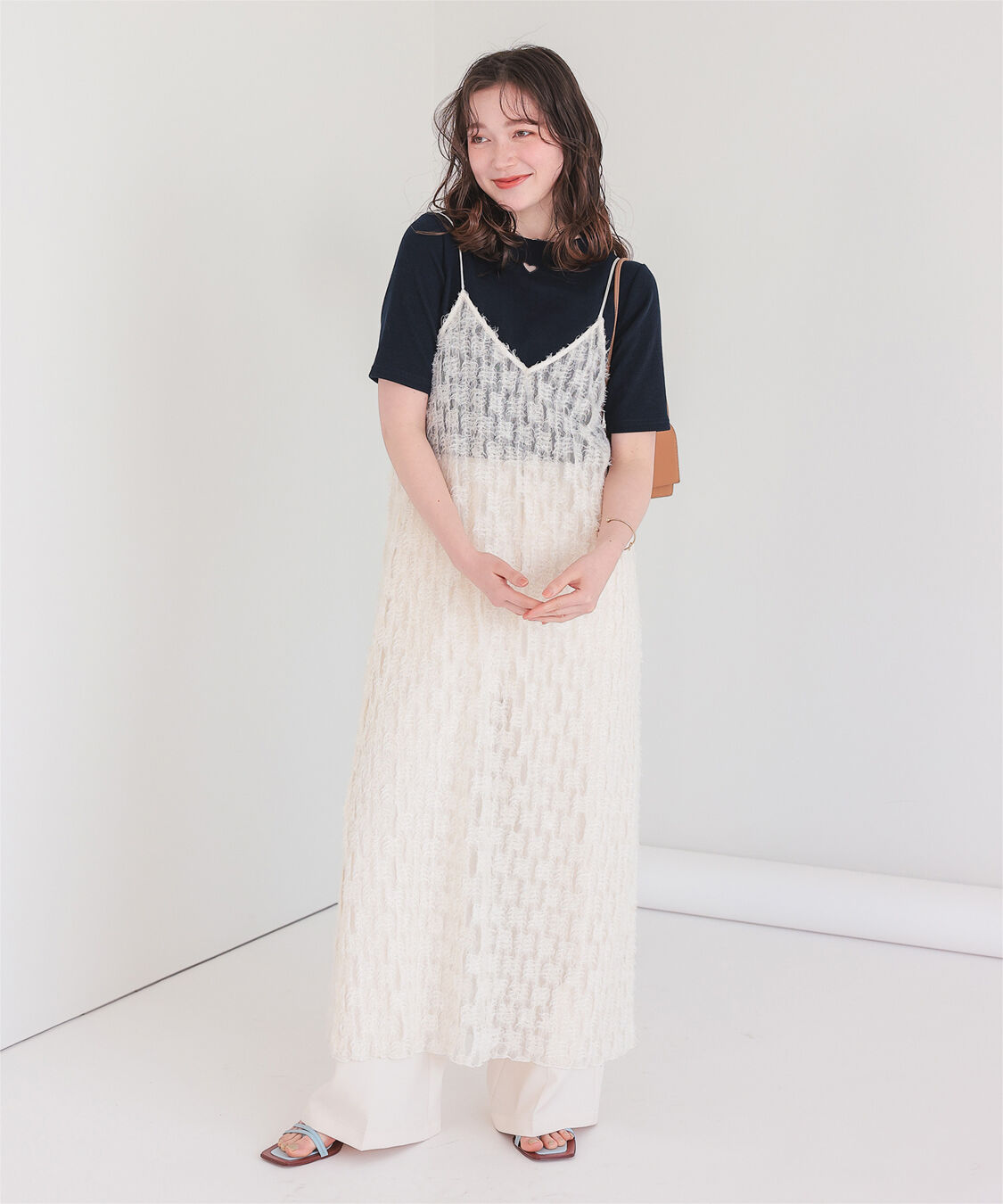 titivate「ハートカット刺繍前後2wayハーフスリーブTシャツ」|Tシャツ・カットソー|