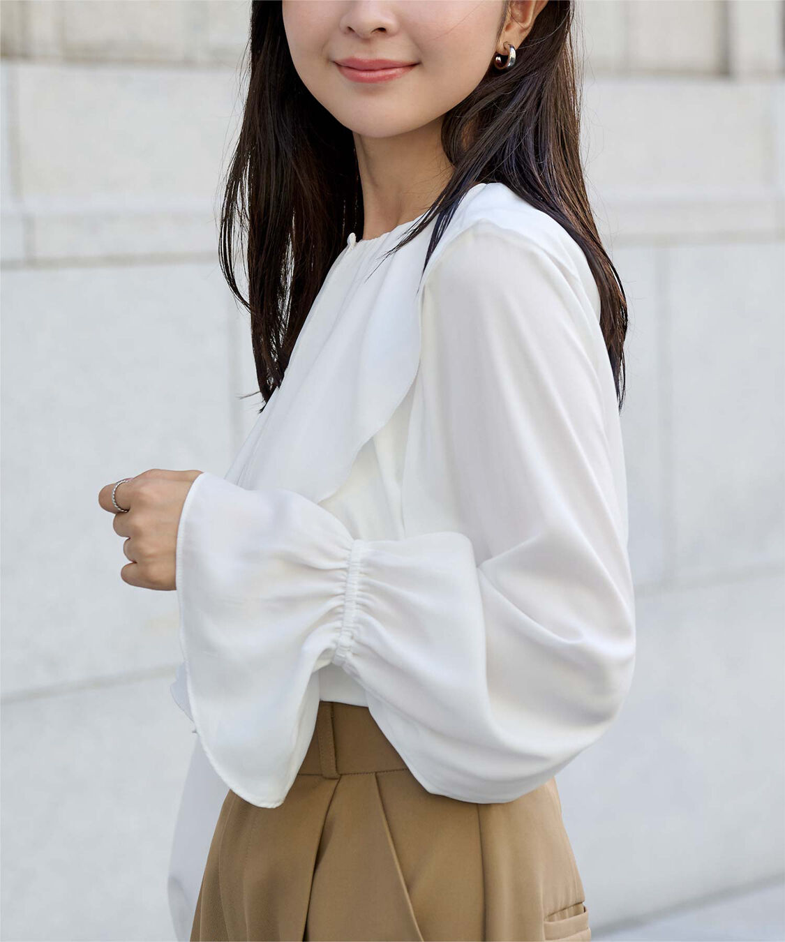 ur's「フリルカラーキャンディスリーブブラウス」|シャツ・ブラウス|