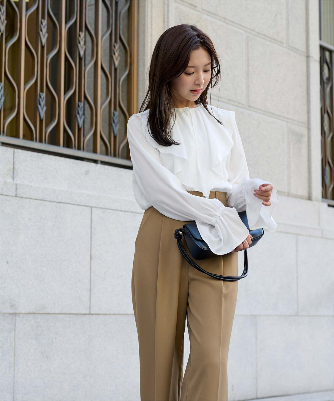 ur's「フリルカラーキャンディスリーブブラウス」|シャツ・ブラウス|