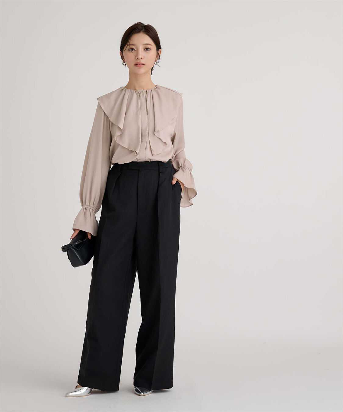 ur's「フリルカラーキャンディスリーブブラウス」|シャツ・ブラウス|