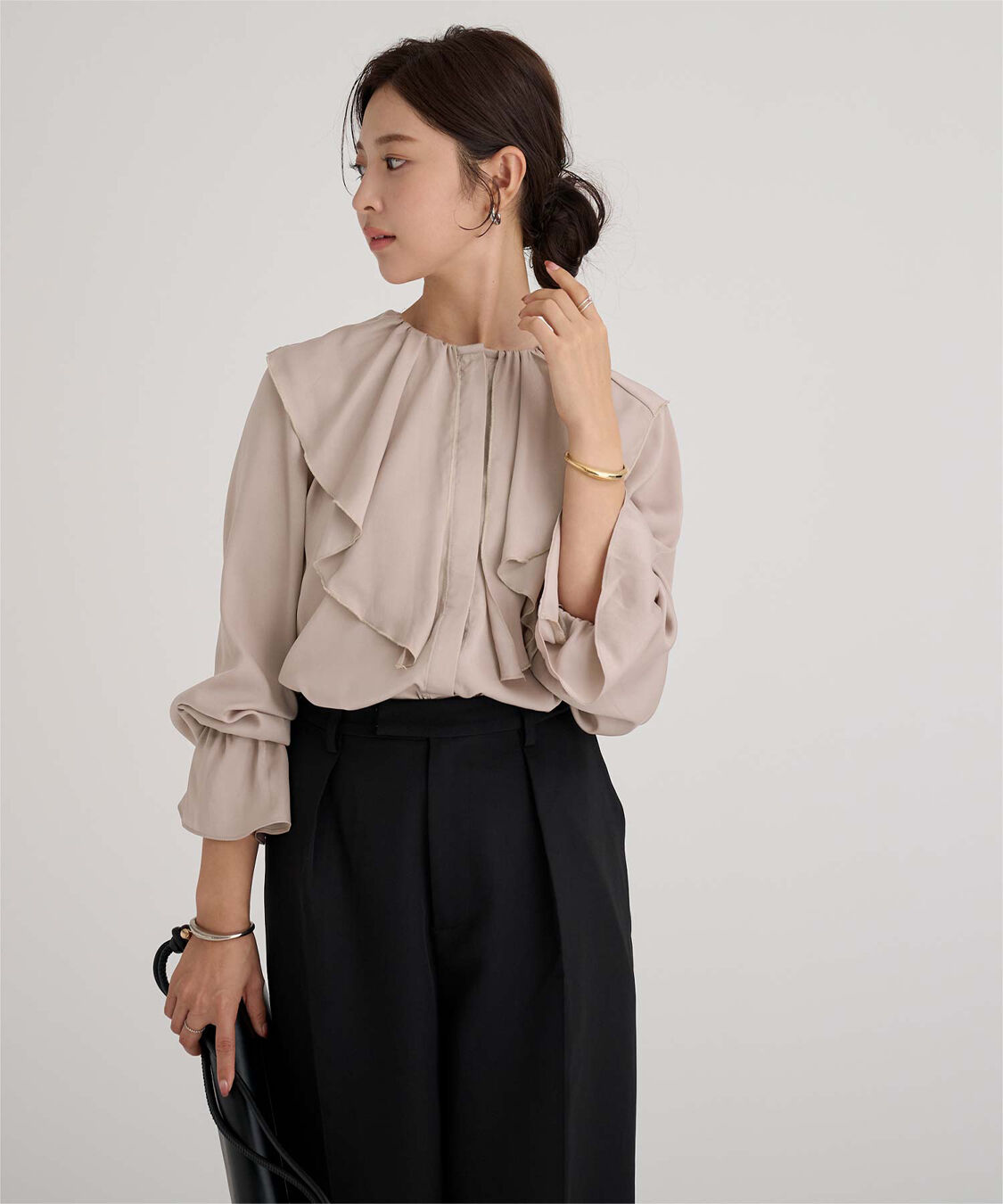 ur's「フリルカラーキャンディスリーブブラウス」|シャツ・ブラウス|