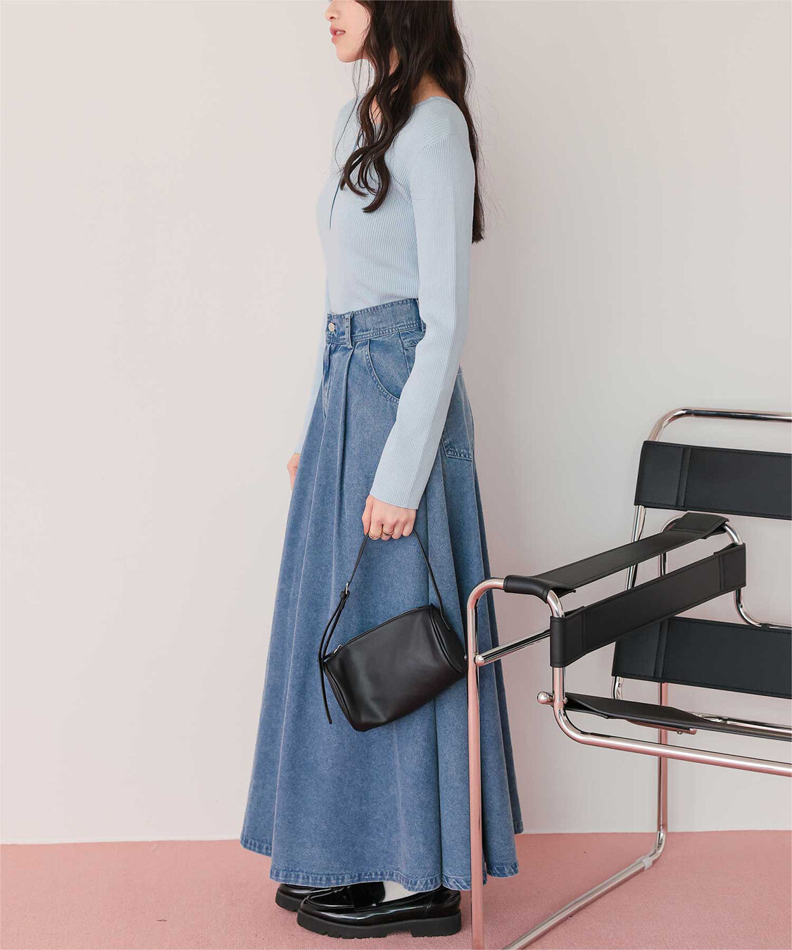 titivate「前後2wayUVケア/抗ピルヘンリーネックリブニット」|ニット・セーター|