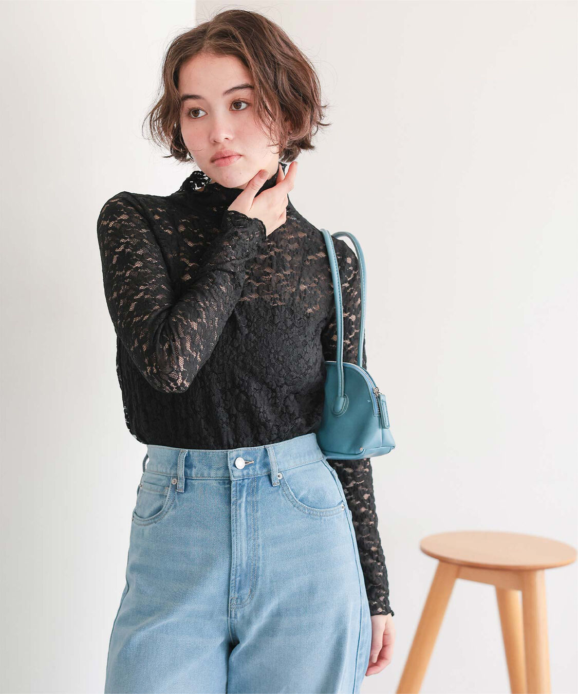 titivate「ハイネックレーストップス」|Tシャツ・カットソー|