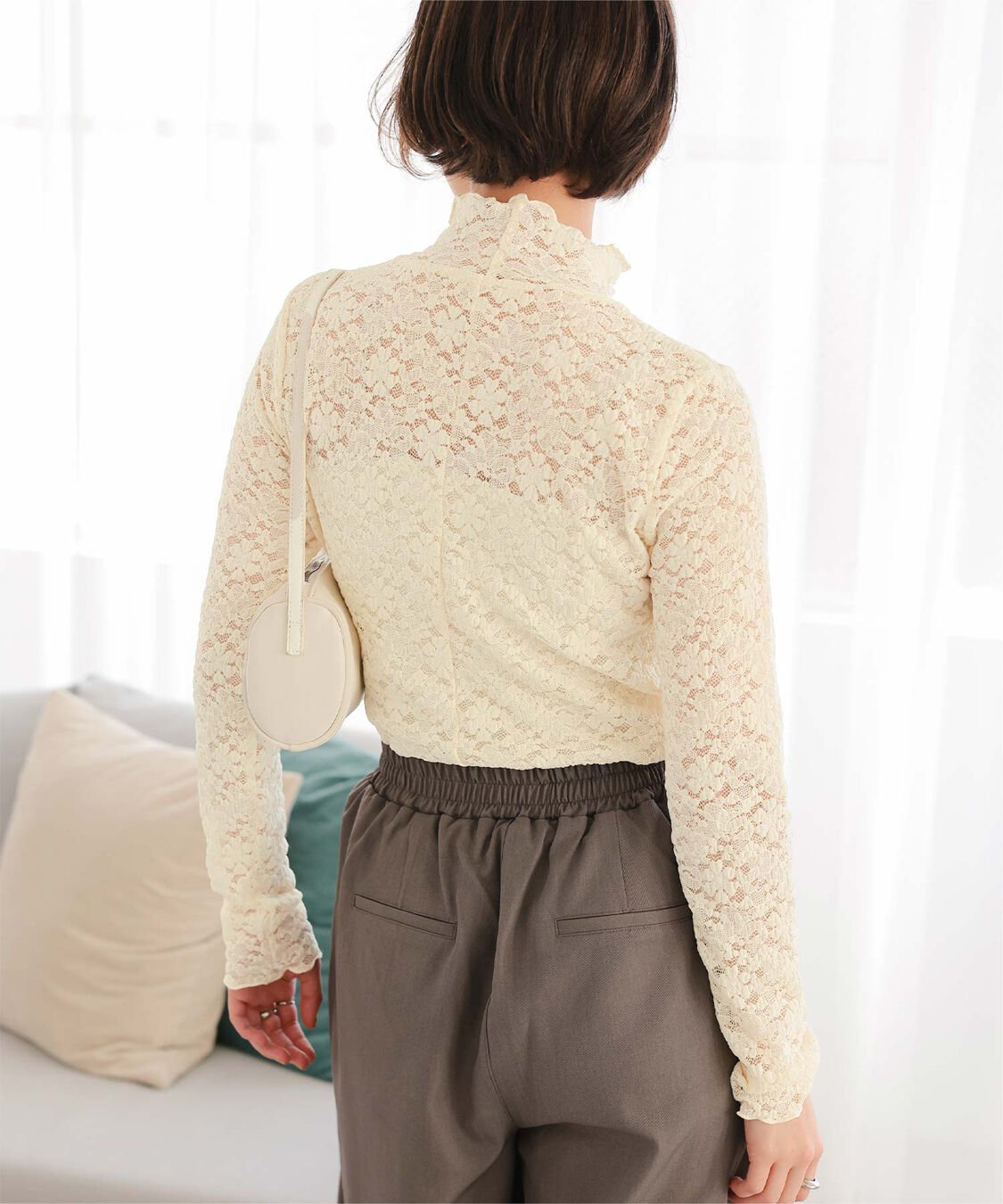 titivate「ハイネックレーストップス」|Tシャツ・カットソー|