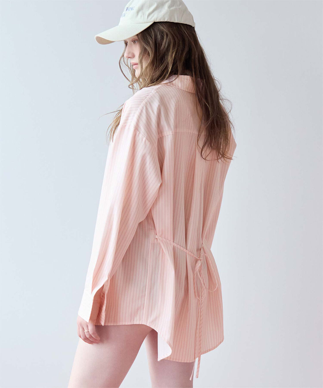 SEA DRESS「ウエストマークデザインシャツ/ラッシュガード」|ビキニトップス|ストライプ2