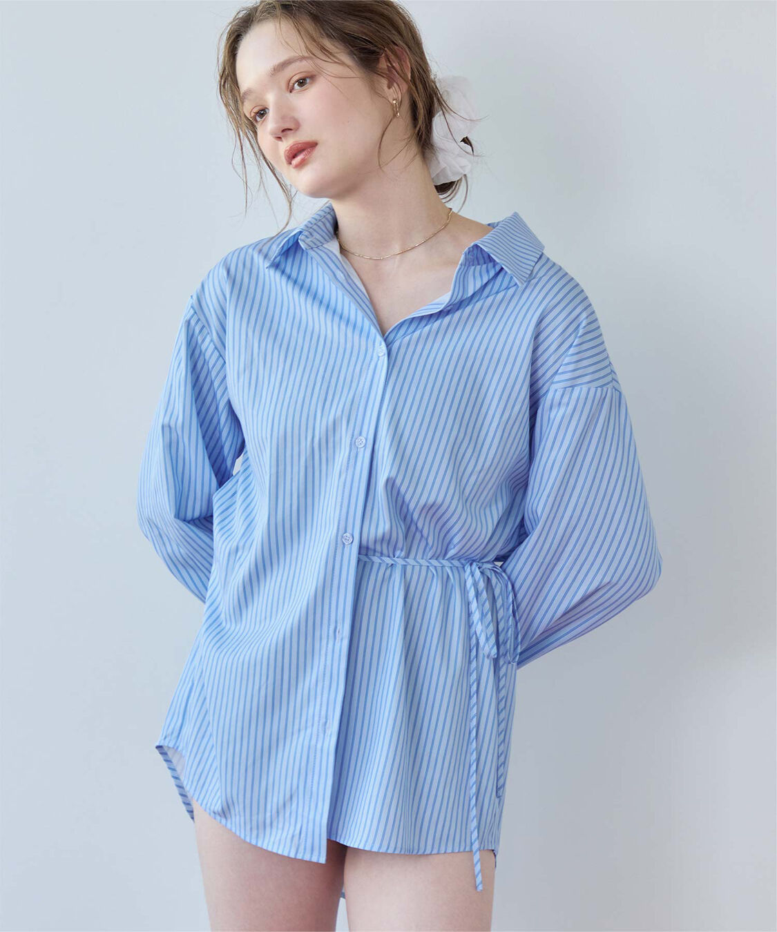 SEA DRESS「ウエストマークデザインシャツ/ラッシュガード」|ビキニトップス|