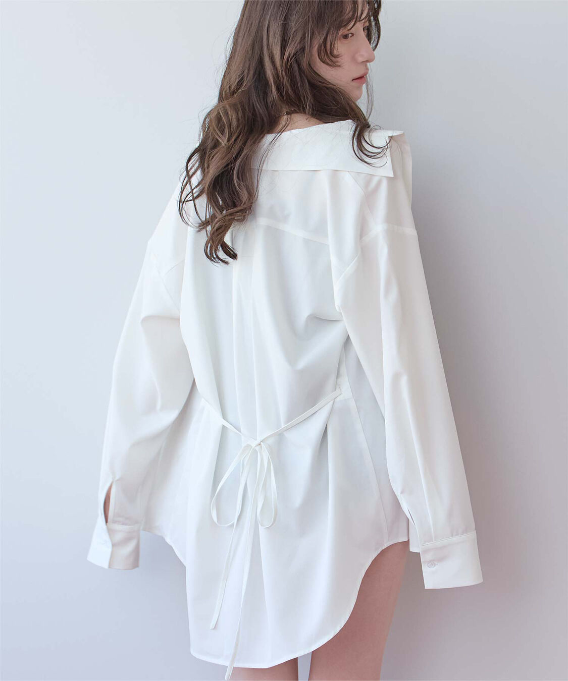 SEA DRESS「ウエストマークデザインシャツ/ラッシュガード」|ビキニトップス|オフホワイト