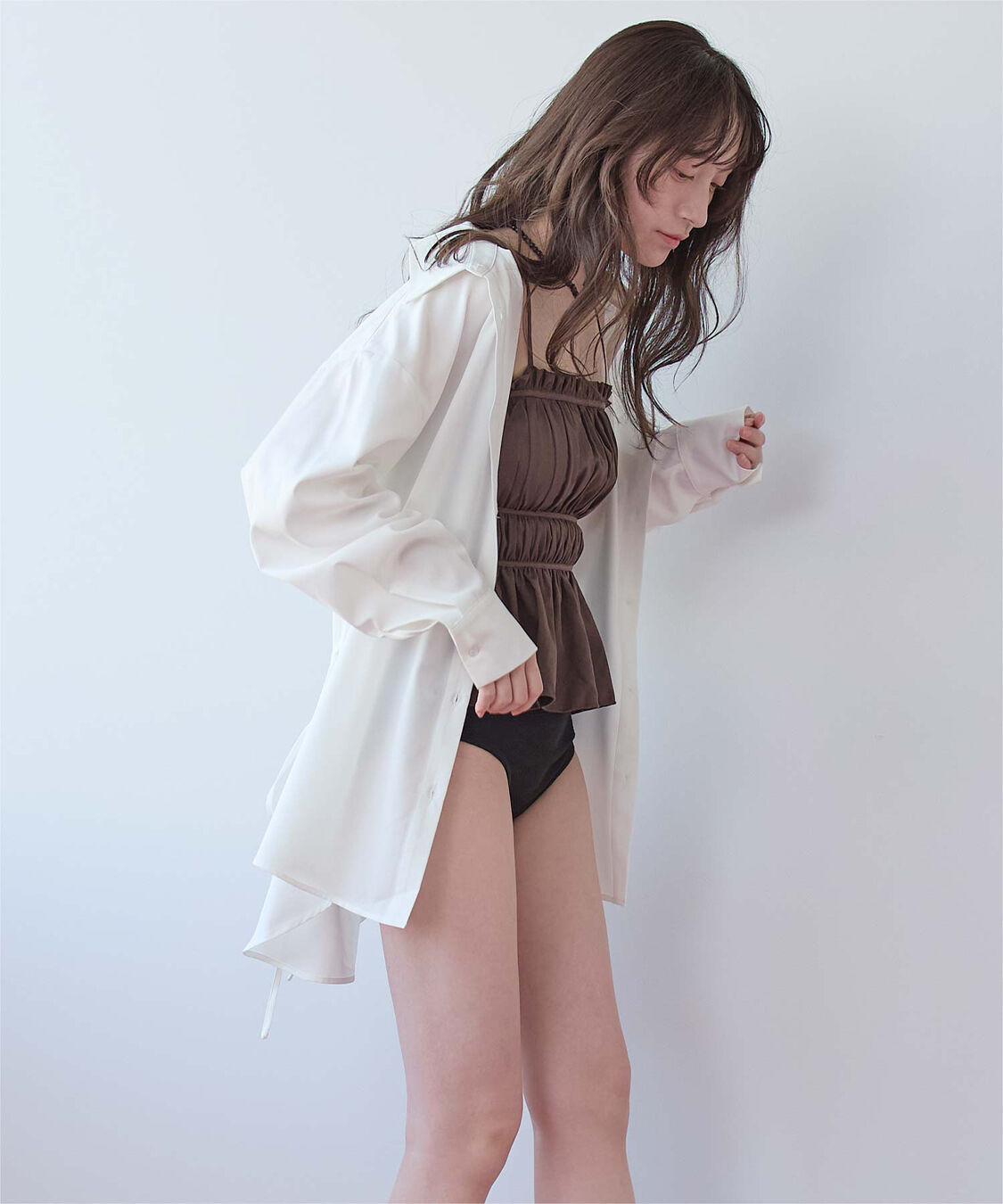 SEA DRESS「ウエストマークデザインシャツ/ラッシュガード」|ビキニトップス|