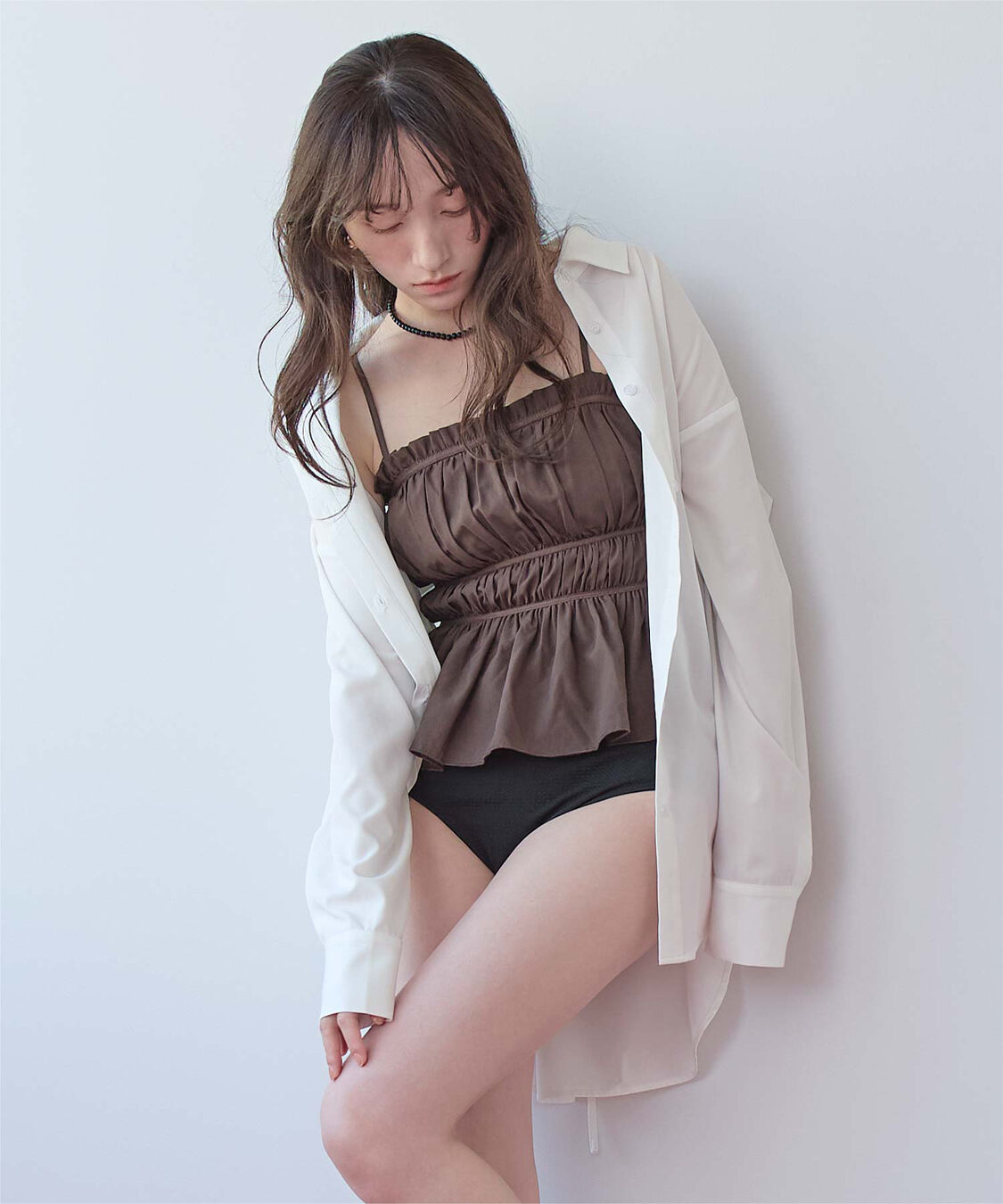 SEA DRESS「ウエストマークデザインシャツ/ラッシュガード」|ビキニトップス|