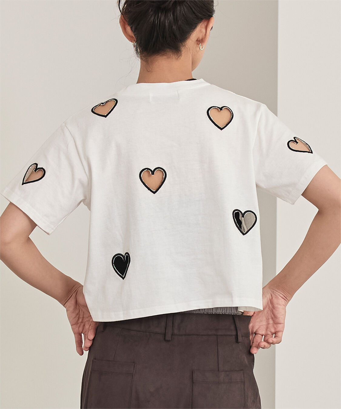 miette「ハートカットTシャツ」|Tシャツ・カットソー|