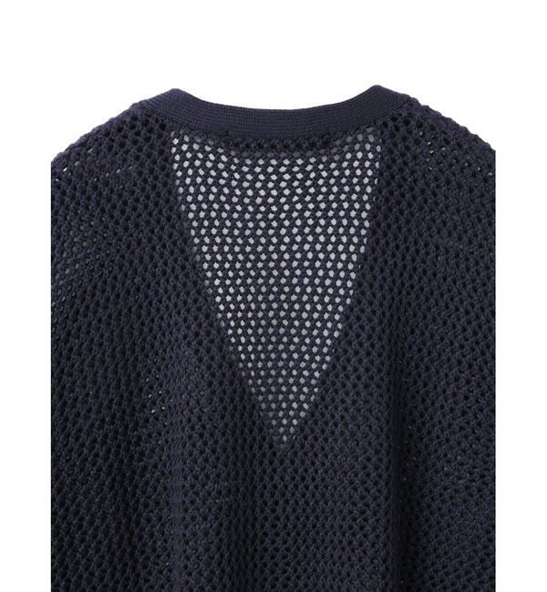 mizuiro ind「mizuiro ind メッシュVネックカーディガン」|カーディガン|