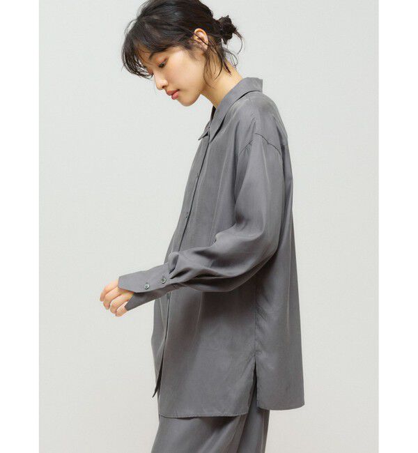 MIDIUMISOLID「MIDIUMISOLID for Ladies リラックスキュプラシャツ」|シャツ・ブラウス|