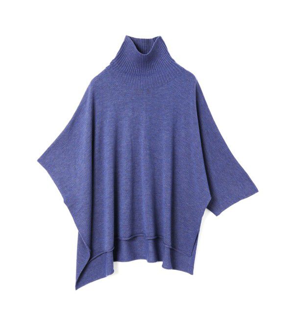 mizuiro ind「mizuiro ind ポンチョライクプルオーバー」|ニット・セーター|ライトブルー