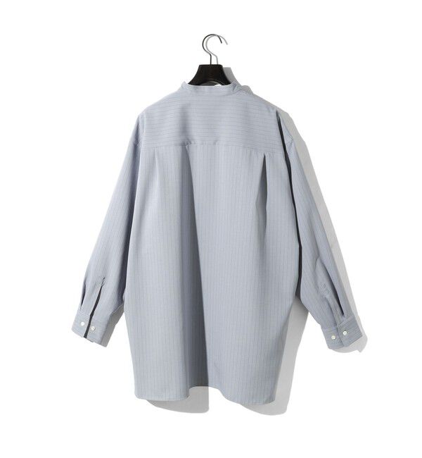 MIDIUMISOLID「MIDIUMISOLID バンドカラーロングシャツ」|シャツ・ブラウス|