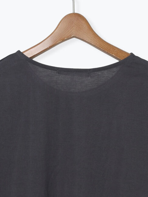 Lugnoncure「プレーティング袖タックTシャツ」|Tシャツ・カットソー|