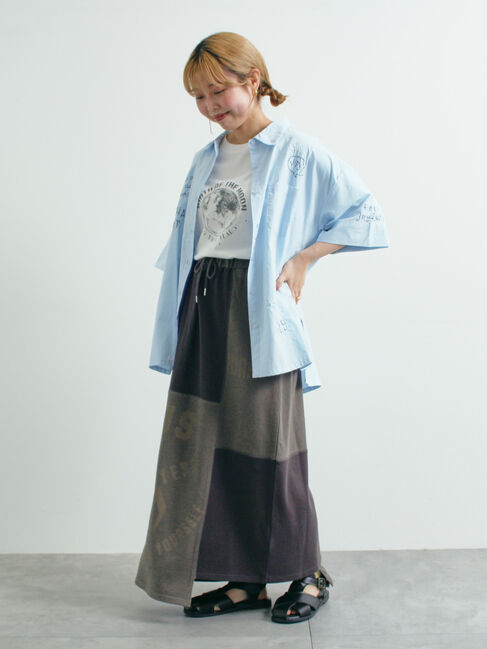 SM2「裏毛プリント配色アシメスカート」|スカート|