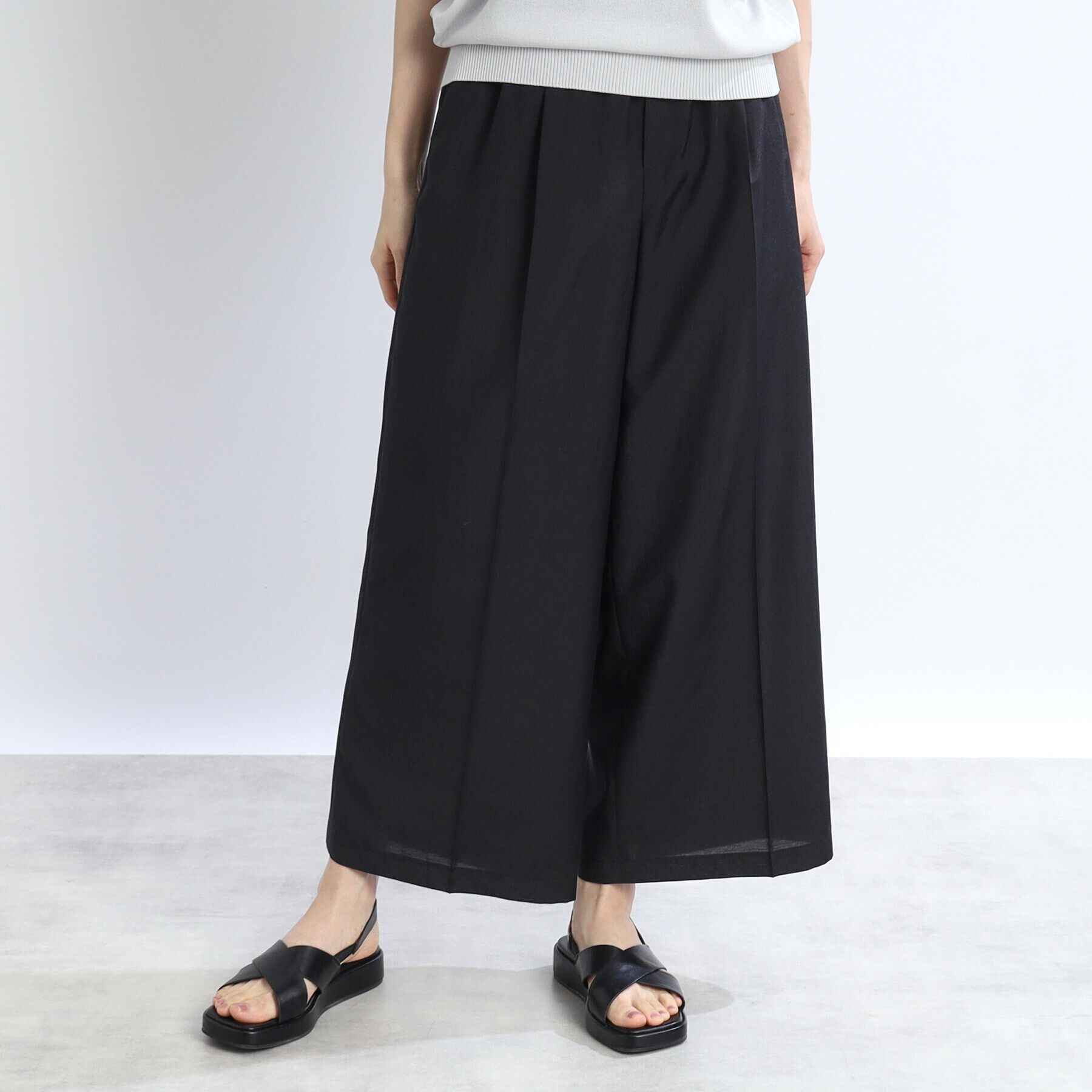 Reflect「【体型カバー／マシンウォッシュ可／ウエスト総ゴム】フルレングスイージーワイドパンツ」|その他|