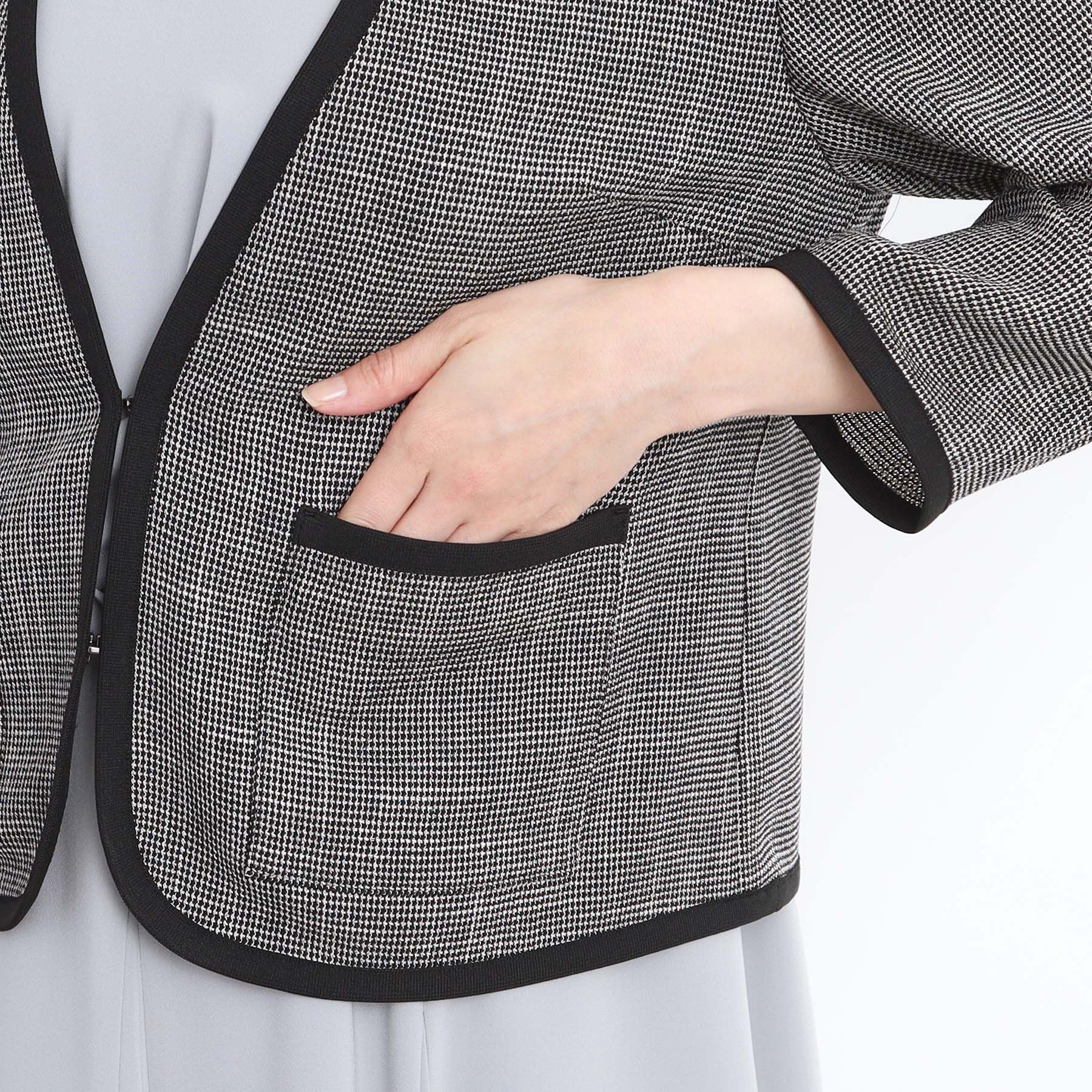 Reflect「【夏SALE／R‐QUALITY／手洗い可】パイピングジャケット」|ノーカラージャケット|