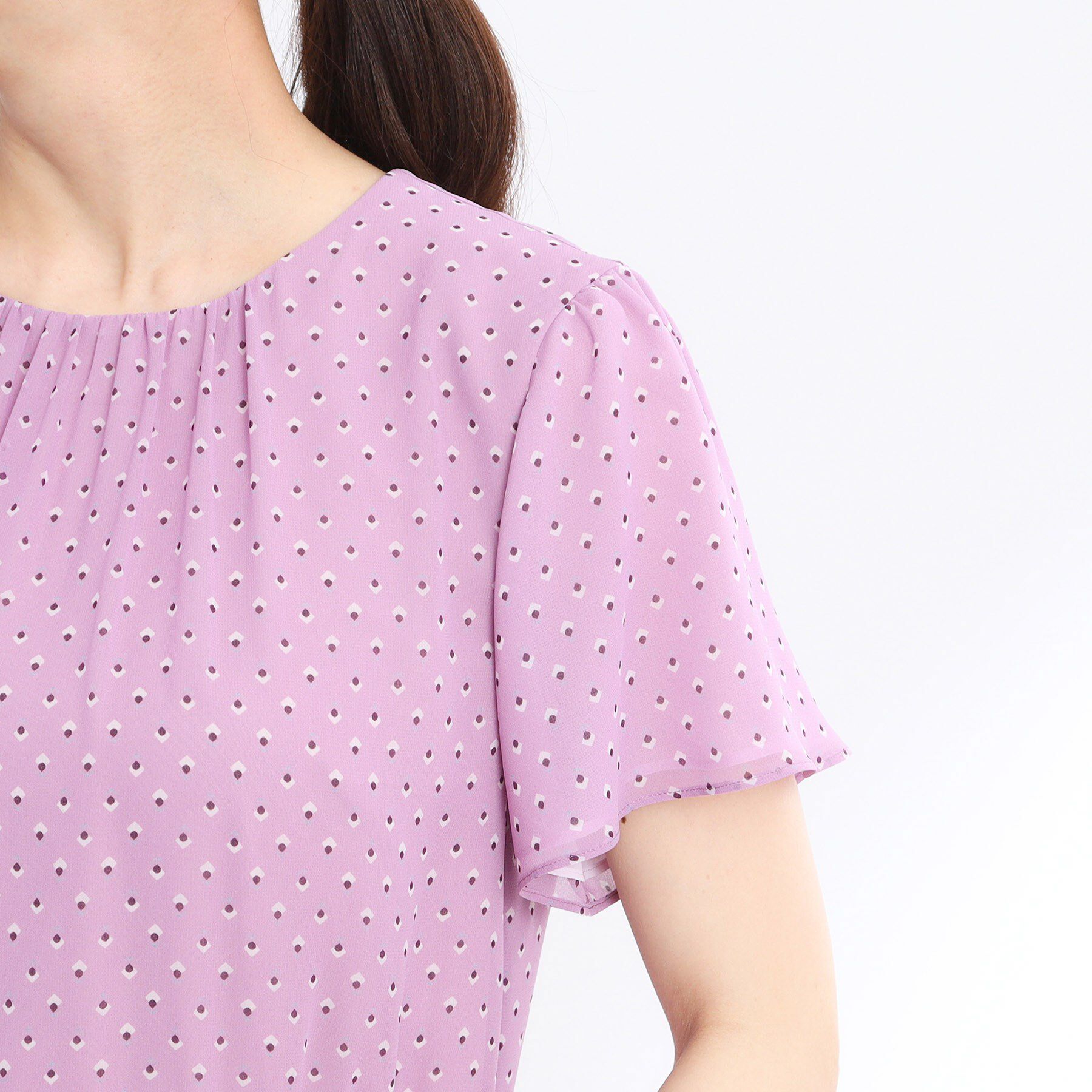 Reflect「【夏SALE／WEB先行カラーあり／マシンウォッシュ可】コツキ幾何柄ワンピース」|ワンピース|